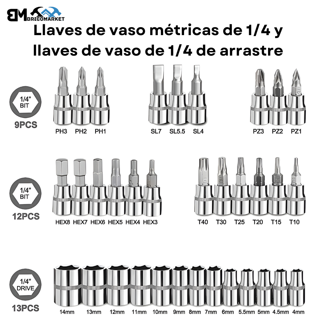 CARRACA 46 PIEZAS BRICOMARKETS